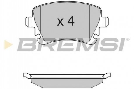 Гальмівні колодки (набір) BREMSI BP3130