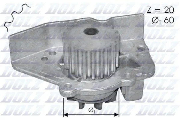 Водяной насос Berlingo/Partner 1.8i 97- DOLZ N405 (фото 1)