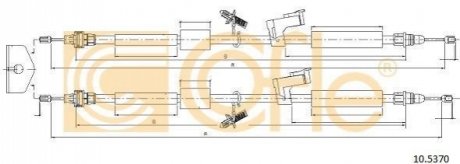 Трос ручного гальма зад Ford C-MAX (DM2) 2007/02- COFLE 10.5370