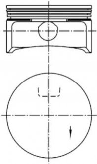 Поршень з кільцями OPEL 80,50 1,8i 16V X18XE1 (KS) KOLBENSCHMIDT 99 741 601