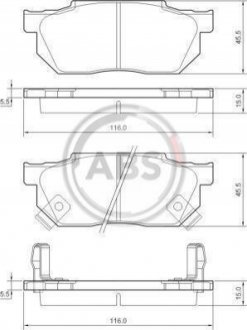 Гальмівні колодки, дискове гальмо (набір) A.B.S. 36167