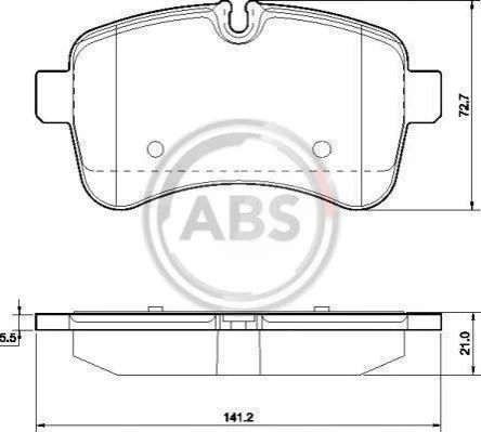 Тормозные колодки зад. Iveco Daily 06-14 (brembo) A.B.S. 37630 (фото 1)
