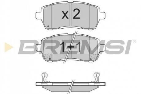 Тормозные колодки перед. Ford Fiesta VI 08- (TRW) BREMSI BP3316