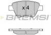 Тормозные колодки зад. Caddy/Jetta 10-/Golf 09-13 BREMSI BP3429 (фото 1)