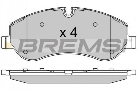 Гальмівні колодки (набір) BREMSI BP3525 (фото 1)