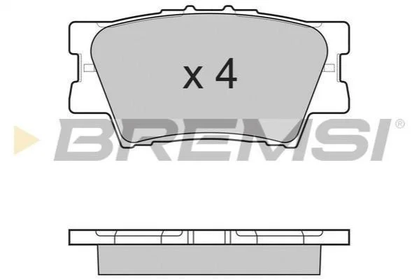 Тормозные колодки зад. Toyota RAV4 06- (akebono) BREMSI BP3252 (фото 1)
