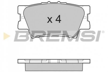 Тормозные колодки зад. Toyota RAV4 06- (akebono) Bremsi BP3252