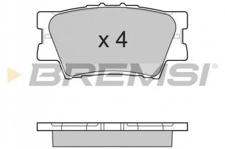 Тормозные колодки зад. Toyota RAV4 06- (akebono) BREMSI BP3252