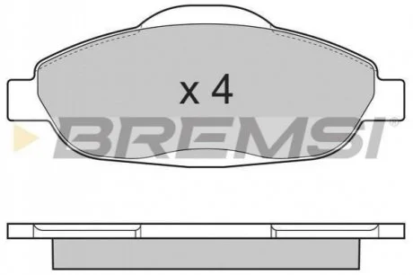 Тормозные колодки перед. Peugeot 308 07- (Bosch) BREMSI BP3364