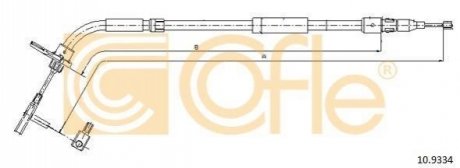 Трос ручника COFLE 10.9334