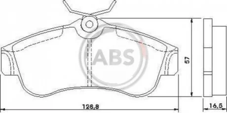 Гальмівні колодки, дискове гальмо (набір) A.B.S. 36740