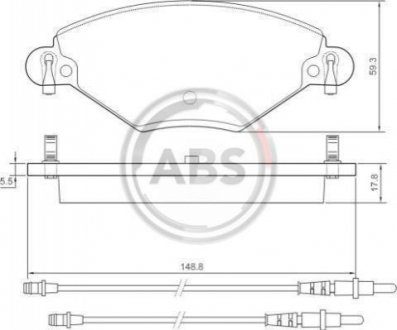 Гальмівні колодки, дискове гальмо (набір) A.B.S. 37277