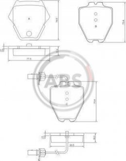 Тормозные колодки перед. VW Phaeton 02-07 (TRW) A.B.S. 37448