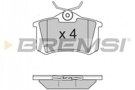 Тормозные колодки зад. Caddy/Golf/Octavia (TRW) Bremsi BP2806