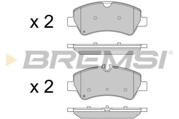 Гальмівні колодки (набір) BREMSI BP3526 (фото 1)