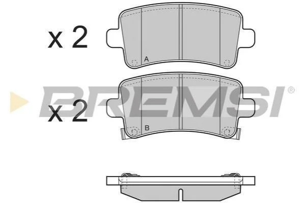Гальмівні колодки (набір) BREMSI BP3379 (фото 1)