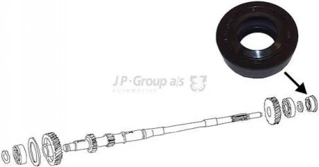 Ущільнююче кільце вала, приводной вал JP GROUP 8132100100