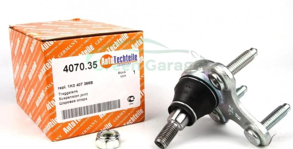 Опора шаровая (передняя/снизу/R) VW Caddy 03- AUTOTECHTEILE 340 7035 (фото 1)