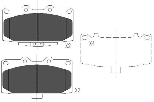 Колодки тормозные перед. Subaru Impreza 98-09 KAVO KBP8003 (фото 1)
