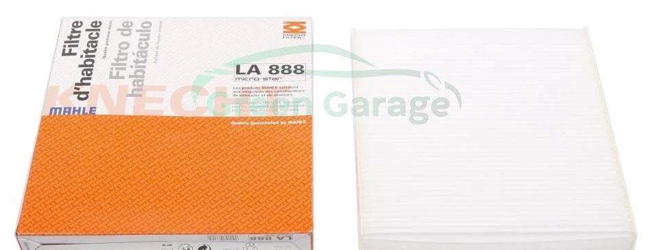 Фільтр салону MAN TGE AUDI A3, Q2, Q3, TT CUPRA ATECA, FORMENTOR, LEON, LEON SPORTSTOURER SEAT ATECA, LEON, LEON SC, LEON SPORTSTOURER, LEON ST, LEON ST/KOMBI 1.0-Electric 04.12- MAHLE / KNECHT LA888 (фото 1)