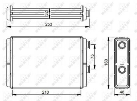 Радиатор отопителя FIAT Doblo 00- NRF 53233