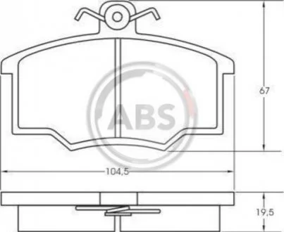 Колодки тормозные перед. Audi 100/80 (80-91) A.B.S. 36138