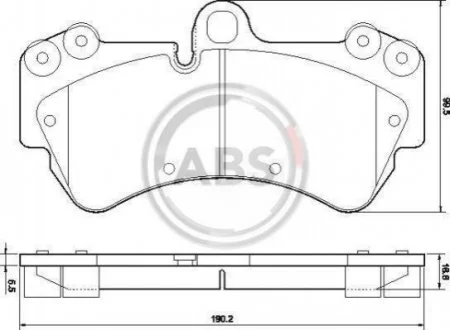 Колодки тормозные пер. Touareg/Cayenne 02-10 A.B.S. 37445
