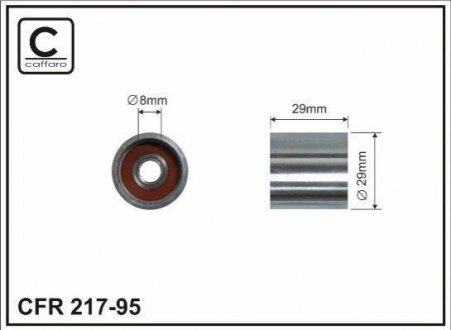 (29x8x29) Ролік натяжний VW,Audi A6 1.8 94- CAFFARO 217-95