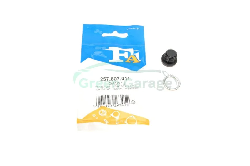 Корок зливна піддона картера VAG VW Touareg Fischer Automotive One (FA1) 257.807.011 (фото 1)