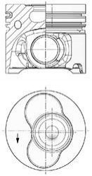 Поршень 81.01 STD VW T5 2.5TDI 03- (3-5cyl) KOLBENSCHMIDT 41 092 600