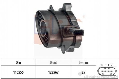 Витратомір повітря Bmw E46/60/61/65/66 01- EPS 1.991.005