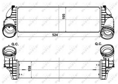 Інтеркулер BMW X5 3.0 D 07-13/X6 3.0 D 08- NRF 30359