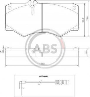 Тормозные колодки перед. MB W463/ W460 88- A.B.S. 36490