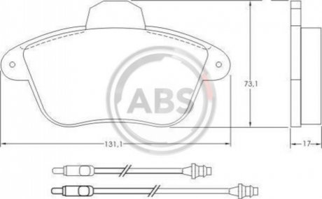 Тормозные колодки перед. Peugeot 605 89-99 A.B.S. 36765