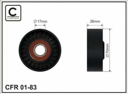 Ролік Bmw E60/65/66 4.0/4.5i 01-> CAFFARO 01-83