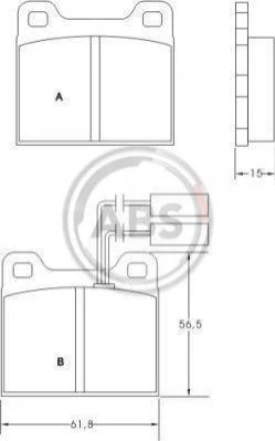 Колодки тормозные Audi 75/80/100 (77-95) A.B.S. 36005 (фото 1)