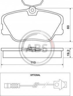 Тормозные колодки перед. W201/124 (Lucas) A.B.S. 36556