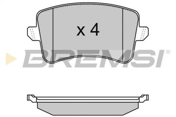 Гальмівні колодки (набір) BREMSI BP3349 (фото 1)