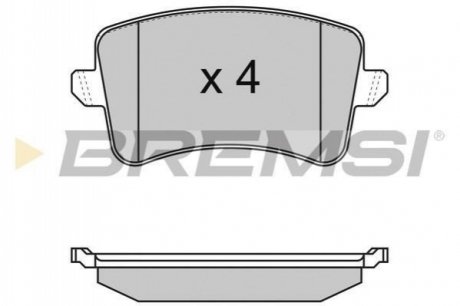 Тормозные колодки зад A4 07-/Q5 12- (ATE) BREMSI BP3349