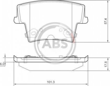 Тормозные колодки зад. Chrysler 300C 04- A.B.S. 37512