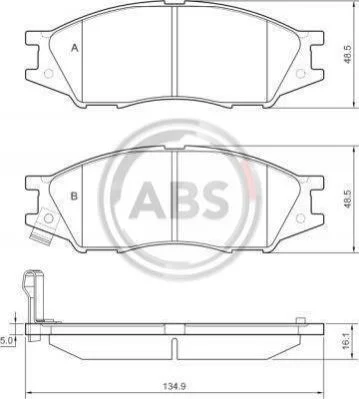Колодки тормозные перед. Almera (06-21) A.B.S. 37680 (фото 1)