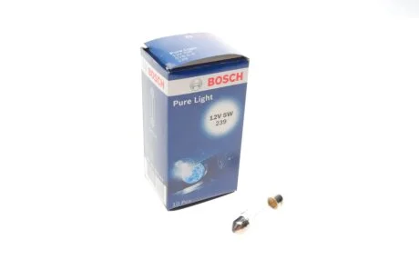 Лампа T10,5x43 12V 5W SV8.5 Pure Light BOSCH 1 987 302 225