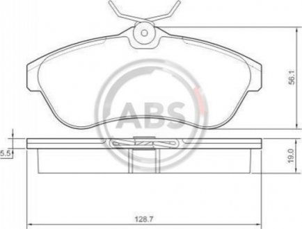 Гальмівні колодки, дискове гальмо (набір) A.B.S. 37308