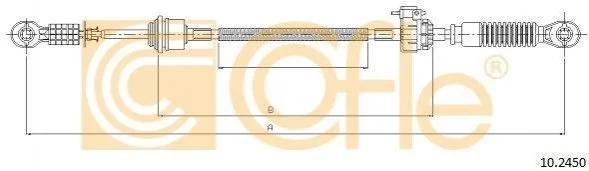 Трос КПП Ford Transit 2.0-2.4DI 00-06 COFLE 10.2450 (фото 1)