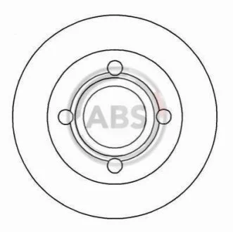 Тормозной диск задн. Audi 100 (82-91) A.B.S. 16068