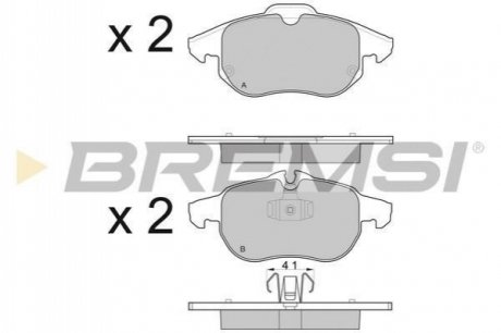 Гальмівні колодки (набір) Bremsi BP3014