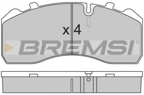 Тормозные колодки перед. Iveco/MAN/MB BREMSI BP7284