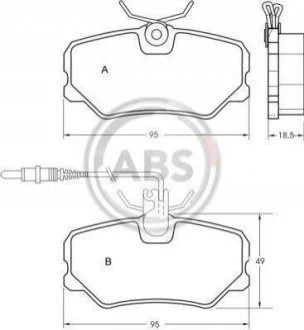 Колодки тормозные перед. 405 (92-99) A.B.S. 36651