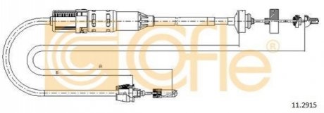 Трос зчеплення Renault Espace 96-02 COFLE 11.2915