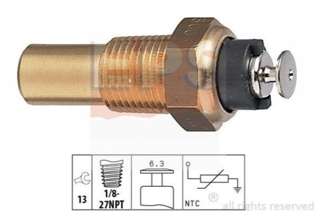 Датчик температури води VW/Opel/Bmw EPS 1.830.005 (фото 1)